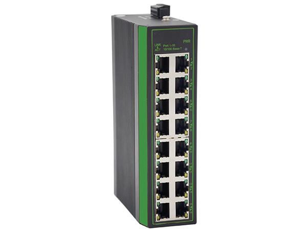 非管理型導軌式工業級百兆以太網交換機MKL116E-24VDC
